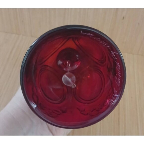 Fenton Glass Bell Red Christmas Holiday Decoration Hand painted Ringing Bell - Picture 4 of 9